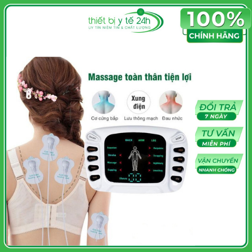 Máy Massage Xung Điện Máy massage xung điện 8 miếng dán YTK-309B - Sử dụng dòng xung điện có tần số thấp massage vào các vùng cơ thông qua miếng dán, khắc phục tình trạng mệt mỏi, căng thẳng, đau nhức trên cơ thể