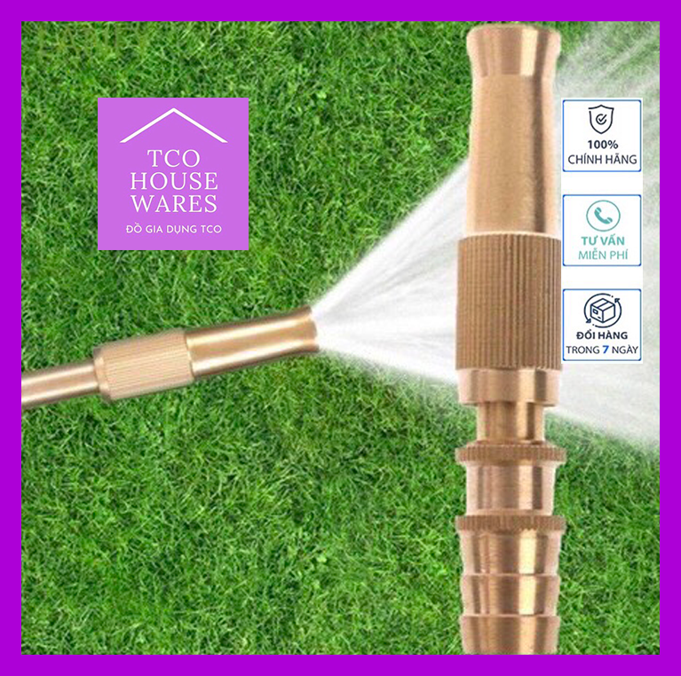 Đầu Vòi Tăng Áp - Đầu Vòi Xịt Rửa Xe - Tưới Cây Thau Có Điều Chỉnh Tắt Mở, Áp Lực Nước Tăng Mạnh Khiến Người Sử Dụng Dễ Dàng