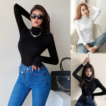 Áo Cổ Lọ Tay Dài Nữ Dáng Dài Form Ôm Body Freesize "CỔ LỌ TD"