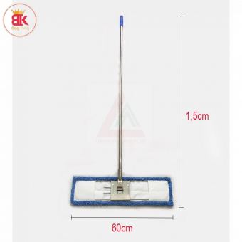 Chổi Lau Nhà Công Nghiệp Bản Lau 60cm Cán Rút - Cây đẩy lau khô sàn dành cho văn phòng bệnh viện