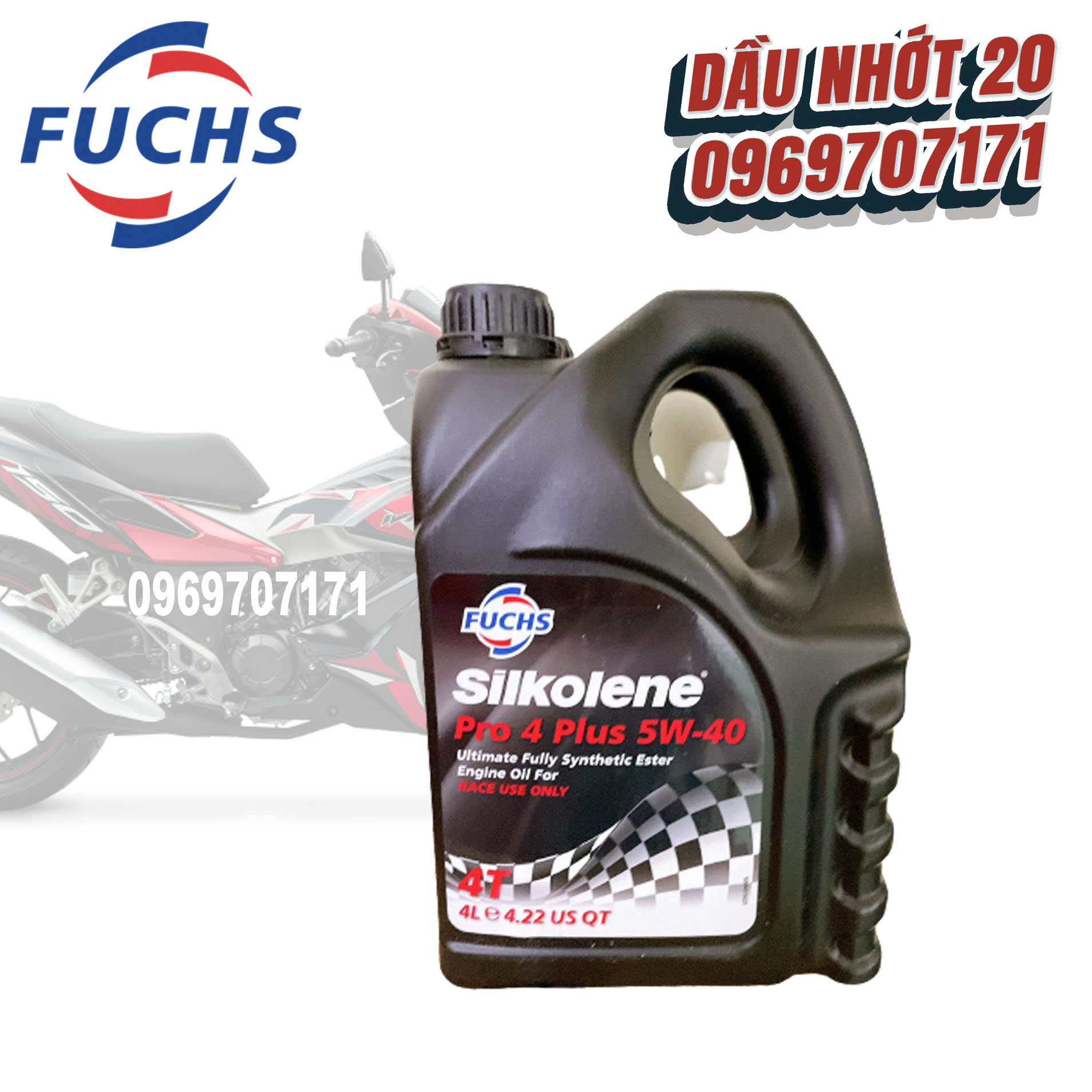 Dầu Nhớt Động Cơ Fuchs Silkolene Pro 4 XP 5W-40, Fuchs 5w40 4 lít