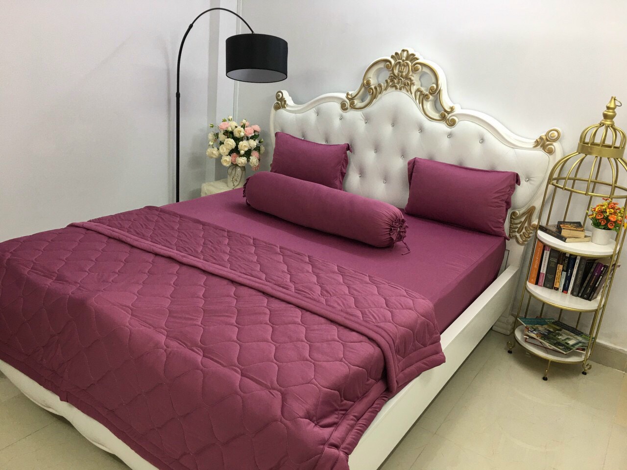 Bộ drap thun Hàn Quốc loại 1 có mền 5 món đủ size