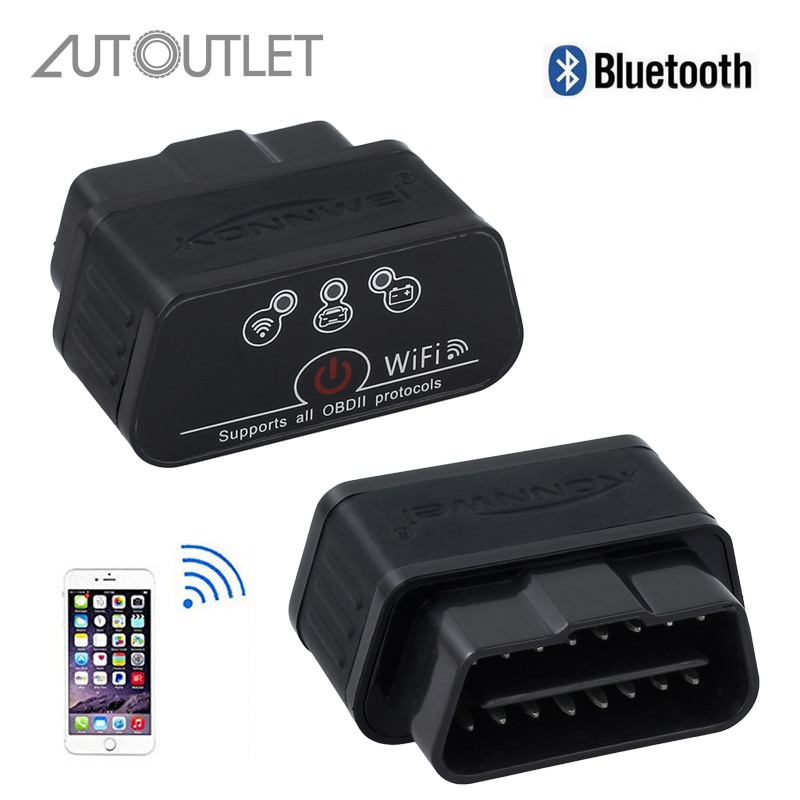 Autoutlet kw903 elm327 bluetooth wifi mini obd2 obdii công cụ quét chẩn đoán lỗi ô tô cho ios & android