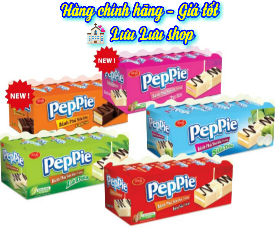 Bánh bông lan Peppie Richy hộp 360Gr *20 bánh các vị