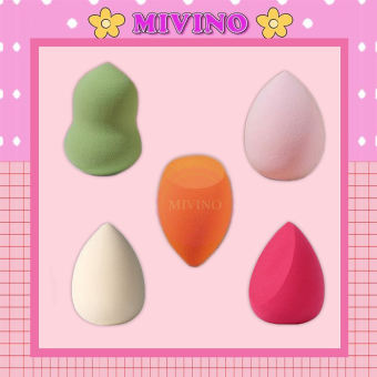 Mút tán kem nền Mivino bông mút tán kem nền hình hồ lô giọt nước MT01