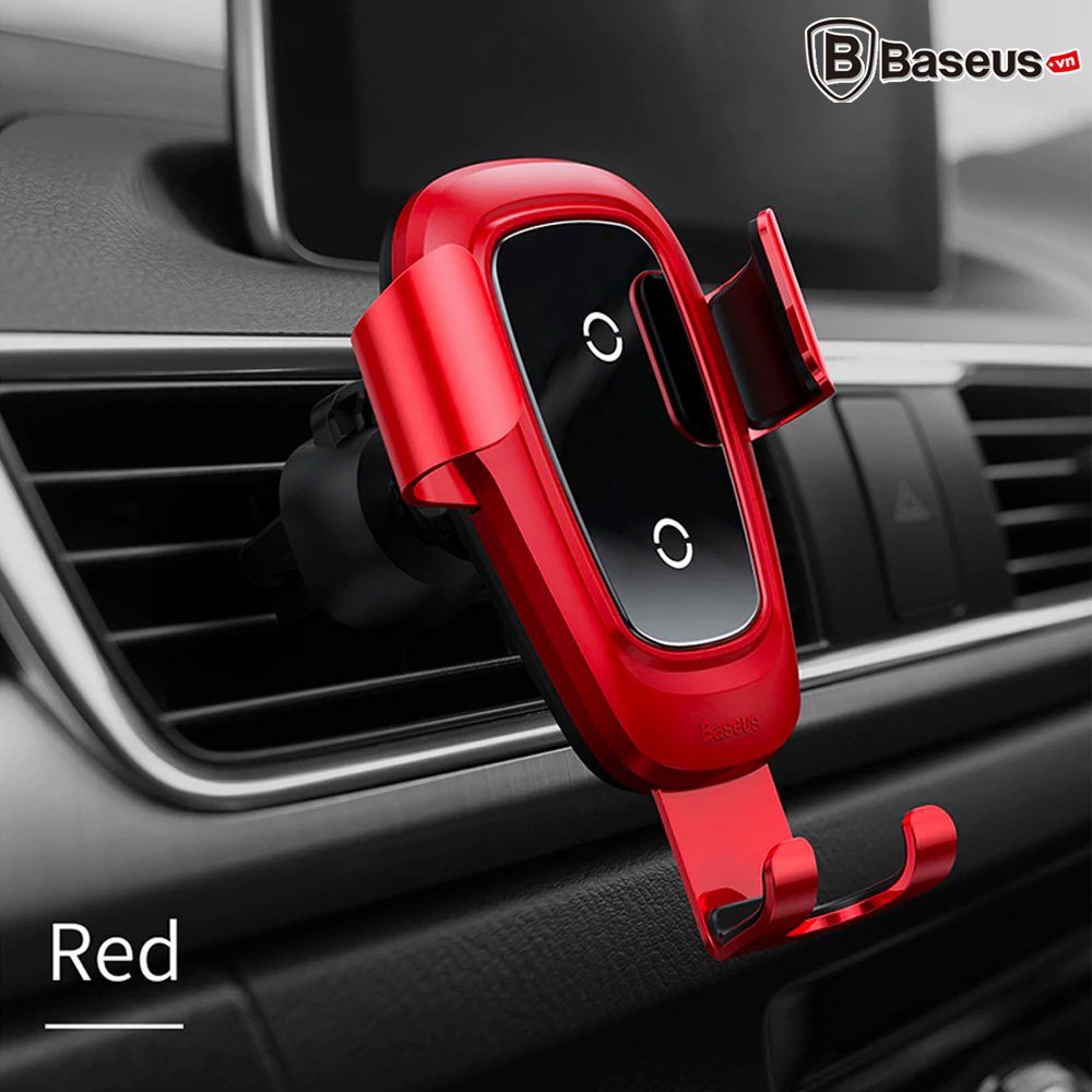 Giá đỡ điện thoại Baseus Metal Wireless Charger Gravity Car Mount - kẹp điện thoại tích hợp sạc nhanh không dây dùng cho ôtô xe hơi