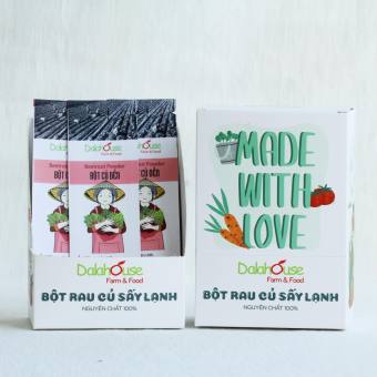 Bột củ dền sấy lạnh Dalahouse gói 10gr - Bột rau củ tạo màu, bột rau hữu cơ cho bé ăn dặm