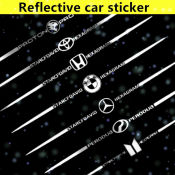 Reflective Car Logo Stickers for Honda Toyota BMW Benz