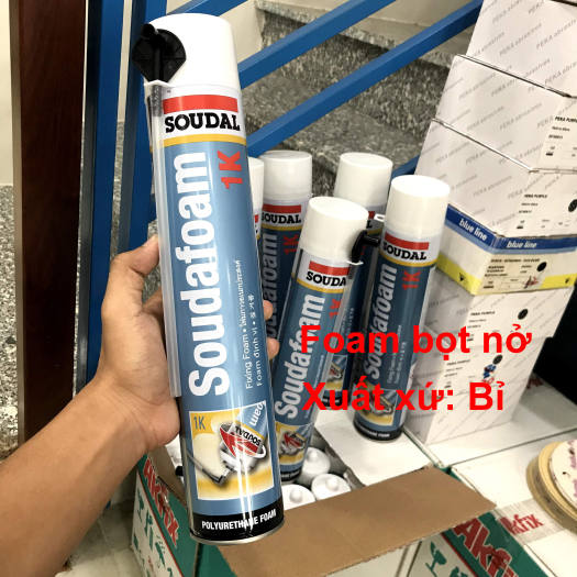 Keo bọt nở - Soudafoam 1K dùng vòi 750ml trang trí gương (Foam trương nở)
