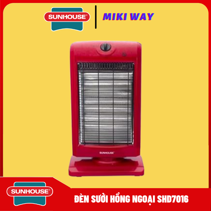 Đèn sưởi điện 3 bóng halogen Sunhouse SHD7016 - Có ảnh thật