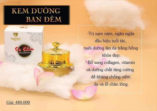 KEM DƯỠNG TRẮNG DA TÁI TẠO BAN ĐÊM SU SKIN YODY WHITE PHƯƠNG ANH