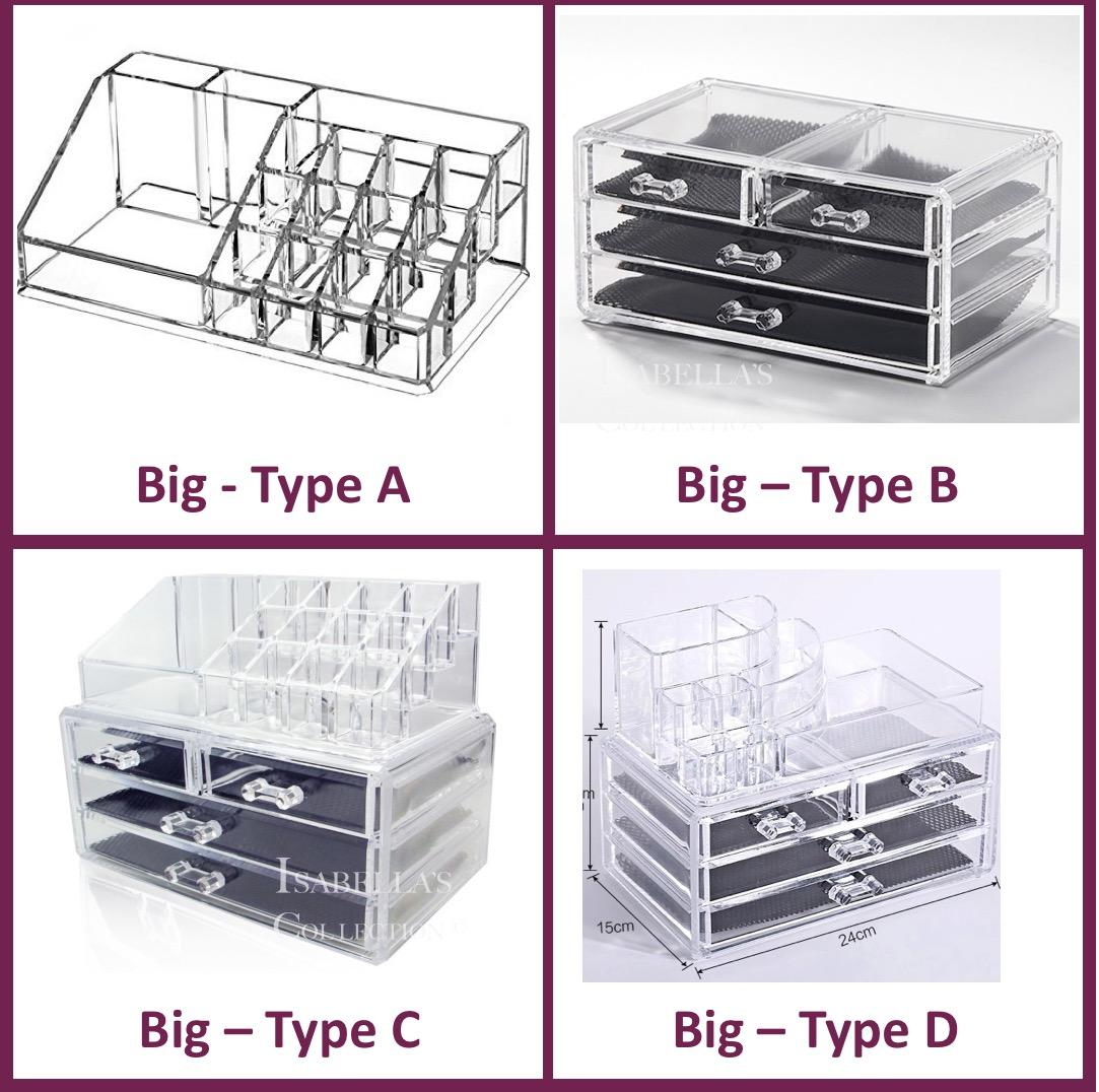 Stackable Makeup Clear Acrylic Cosmetic Organizer Organiser