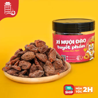 Xí muội đào Tuyết Phấn không hạt Nhất Phẩm Đường 200g vị chua mặn ngọt ô đặc sản ô mai Hà Nội đồ ăn vặt quà tặng Tết
