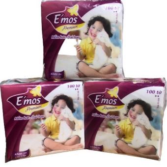 Gói khăn giấy rút emos khổ lớn 330x330mm /khăn giấy đa năng, khăn ăn, khăn giấy vệ sinh