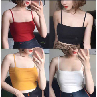 Áo Croptop 2 Dây Thun Gân Dày