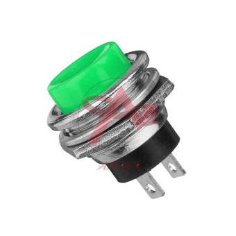 Nút Nhấn Đề To Nhấn Nhả Vỏ Sắt 3A 125V 2 Chân Màu Xanh Lá Cây