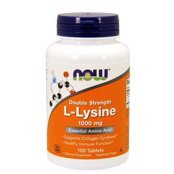 Viên uống L lysine 1000mg mụn nội tiết Double strength amino acid Nowfoods 100 viên