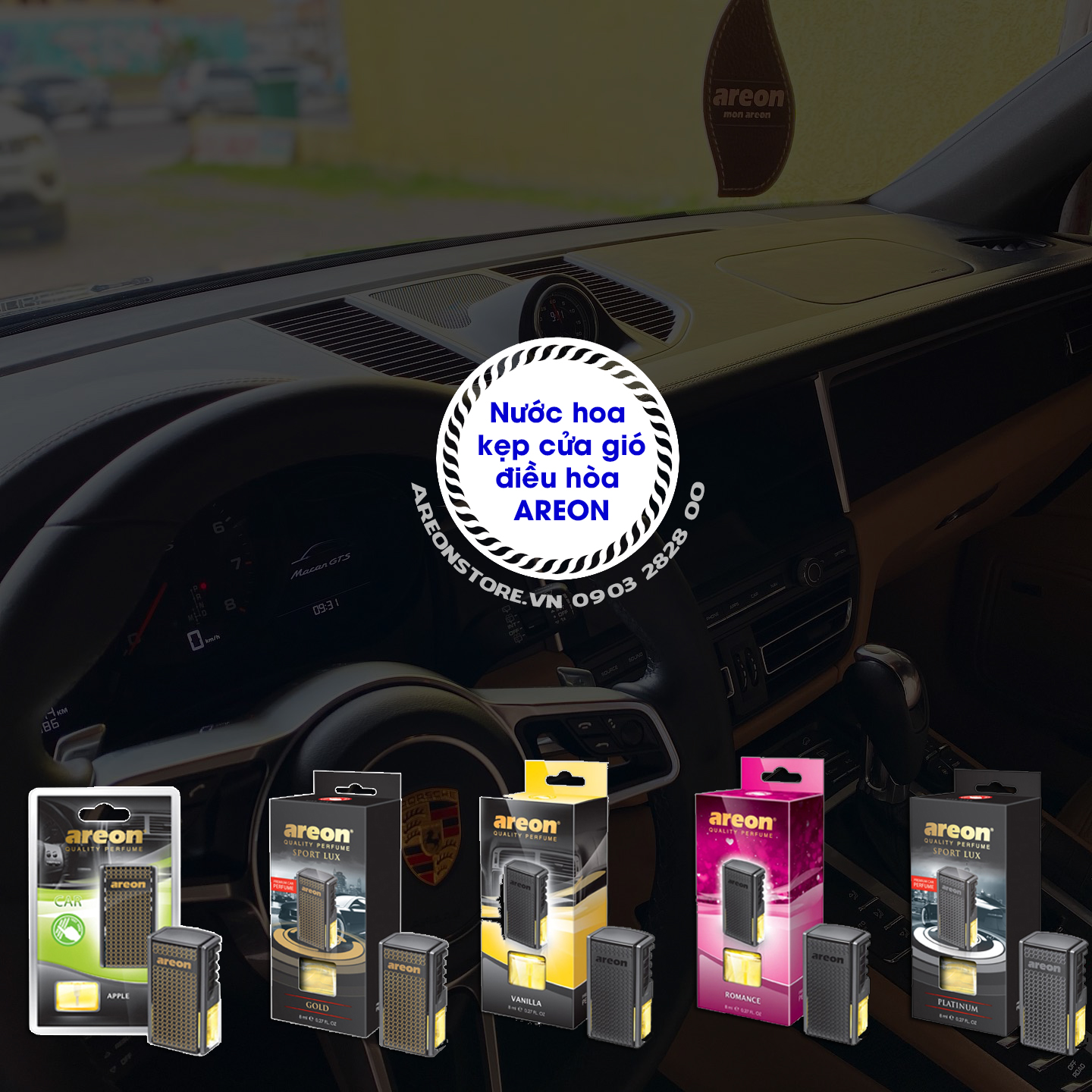 Nước hoa kẹp cửa gió ô tô Areon Car Sport Lux