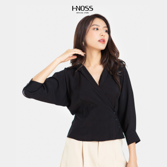 Áo Sơ Mi Đắp Vạt HNOSS Tay Dài ASM009