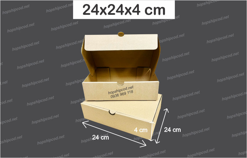 24x24x4 cm Hộp đựng pizza