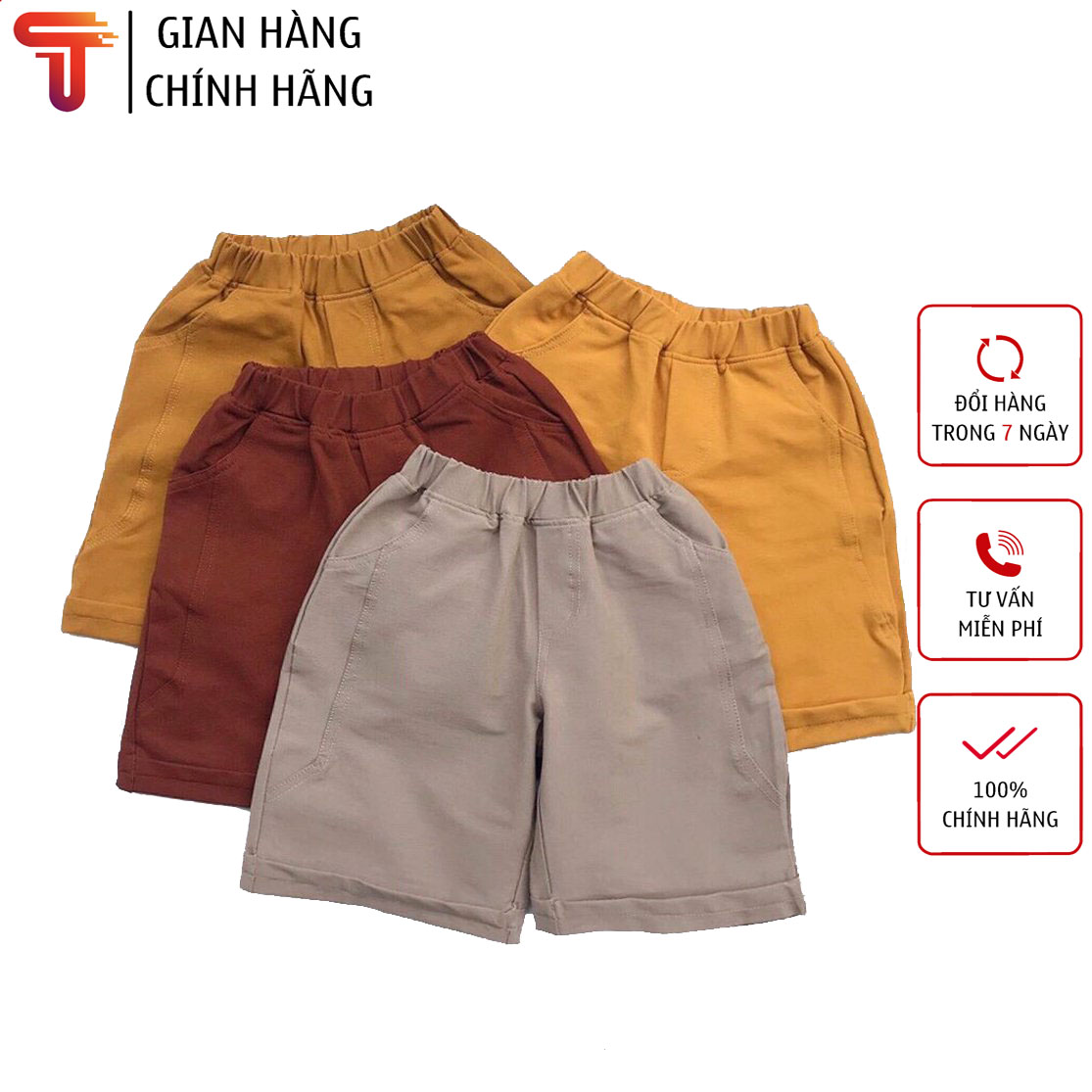 Quần short bé trai TANOSA, quần lửng chất liệu thô mát năng động cho bé cho bé từ 8-18kg