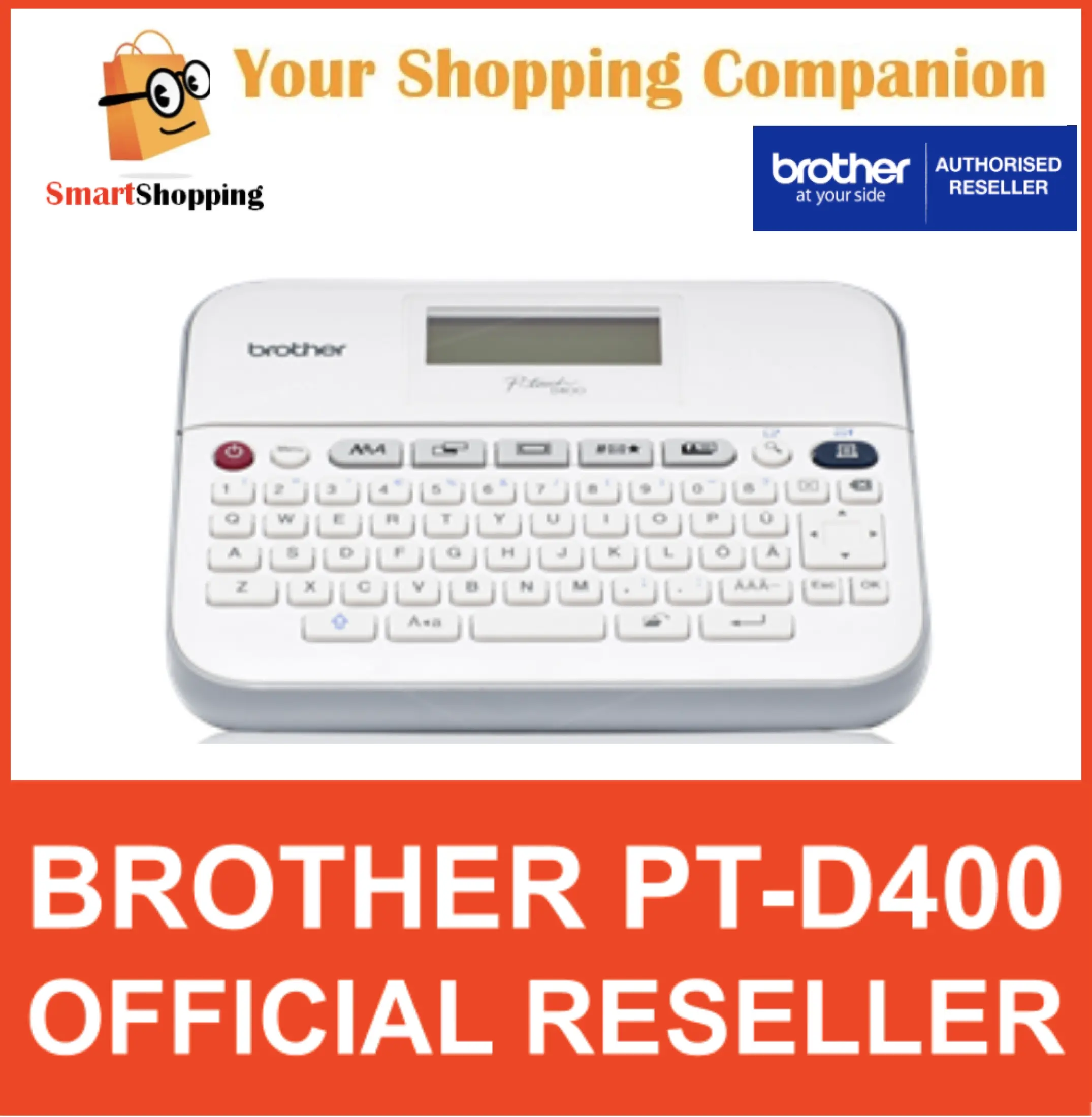 Original Brother Pt D400 Home Office Portable Labeller Pt D400 P Touch D 400 P Touch Label Maker Printer Lazada Singapore