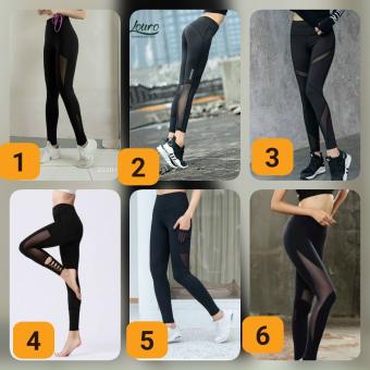 Quần dài thể thao nữ tập gym tập yoga Thun lạnh Phối lưới Nhiều mẫu