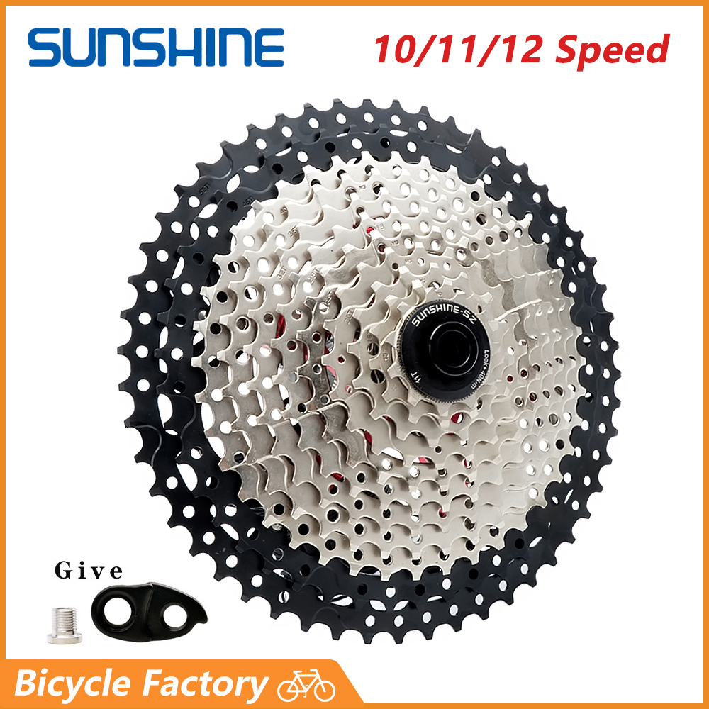 Sunshine băng cassette xe đạp leo núi 8/9/10/11/12 tốc độ 32/36/40/42/46/50/52t líp xe đạp leo núi bánh xích xe đạp cho shimano/sram