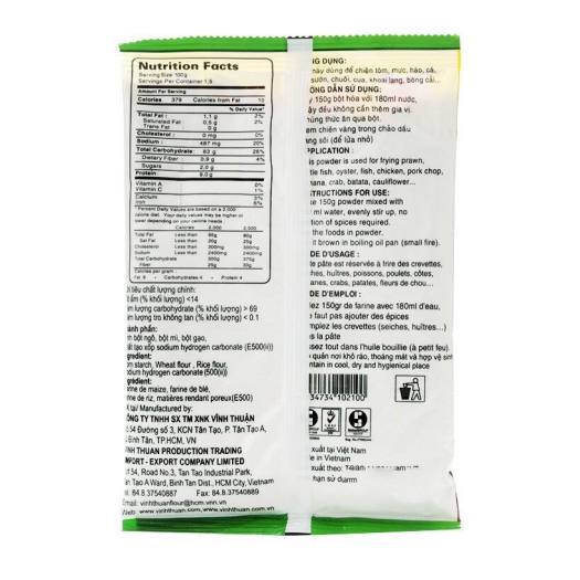 Bột Chiên Chuối Vĩnh Thuận 250g - DryFood Mall