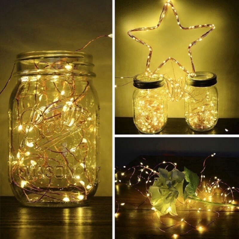 Đèn led trang tri,dài 2met, có sẵn pin
