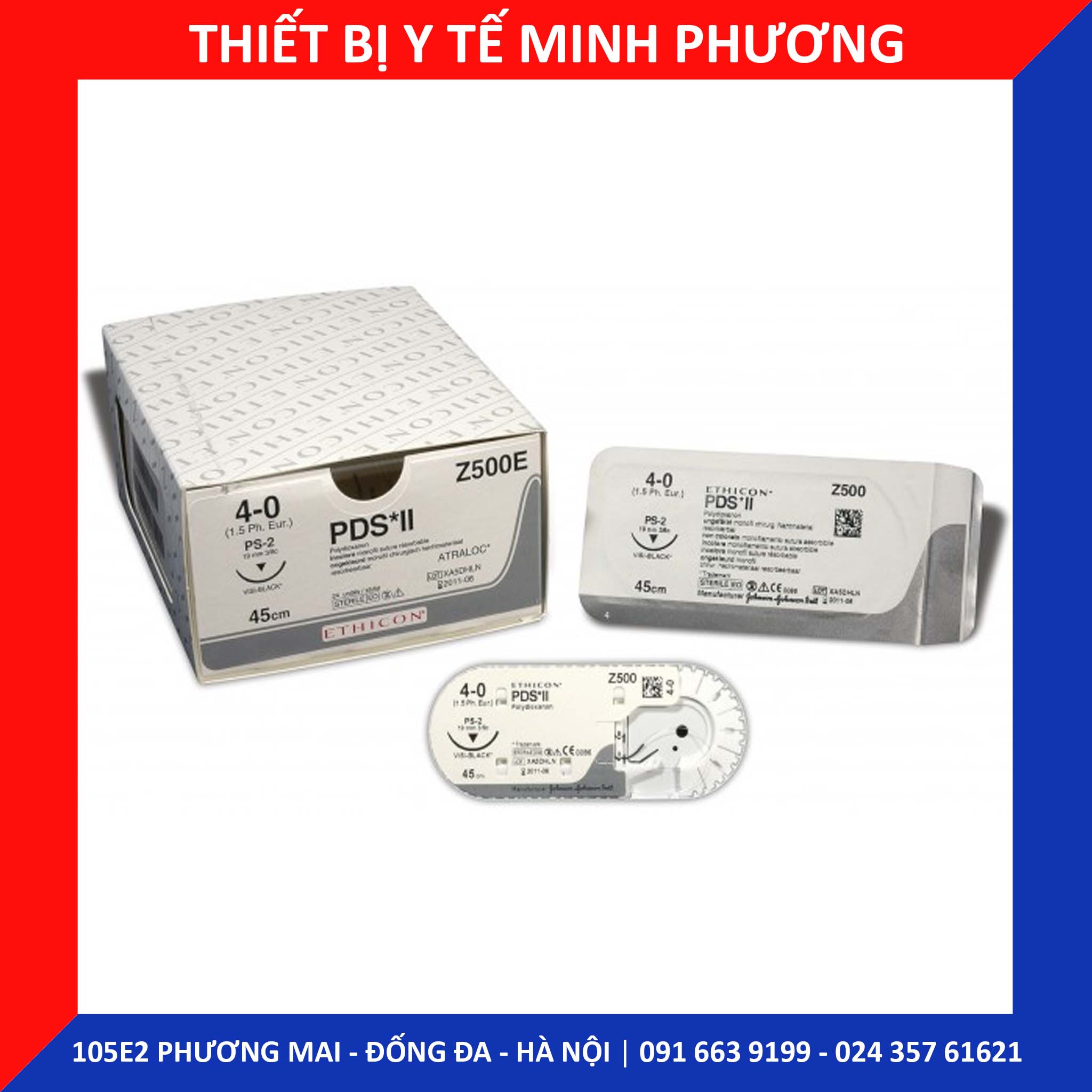 Bán lẻ chỉ khâu phẫu thuật ethicon pds ii các số 2/0 3/0 4/0 5/0 6/0