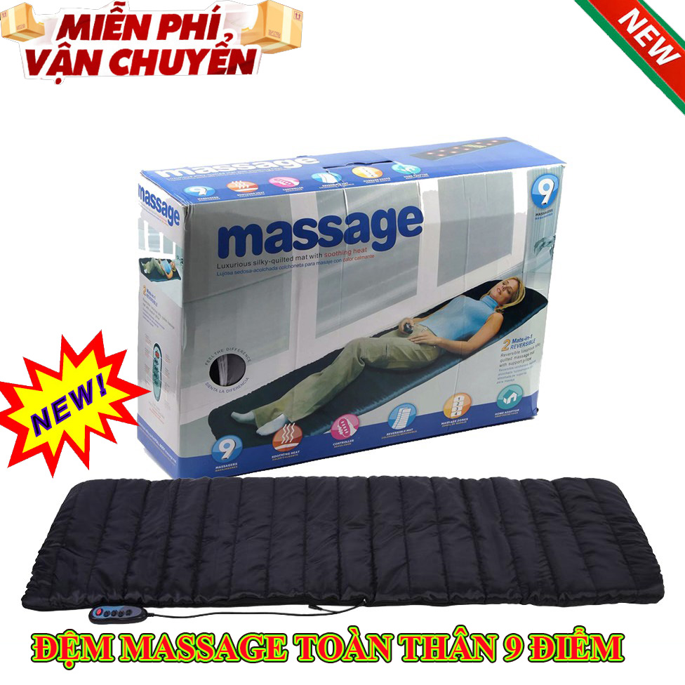 Đệm massage Hồng ngoại-Nệm massage toàn thân đèn hồng ngoại cao cấp,Nệm massage toàn thân lazybag LZ332 - máy mát xa thư giãn 9 motor nhiều chế độ bảo hành 12 tháng 1 đổi 1