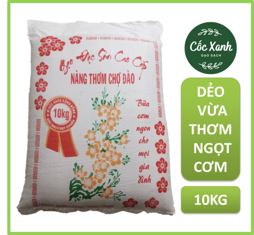 [10kg] Gạo đặc sản Nàng Thơm Chợ Đào - Dẻo ít Mềm Ngọt Thơm