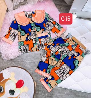 Bộ pijama lụa mango cho bé 10-21kg