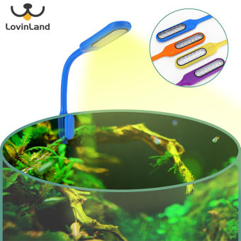 Lovinland màu ngẫu nhiên Đèn bể cá Led kẹp bể cá đèn USB kẹp dùng cho bể cá đèn làm nổi bật bể cá Đèn LED Đèn nam châm cố định đèn bể cá