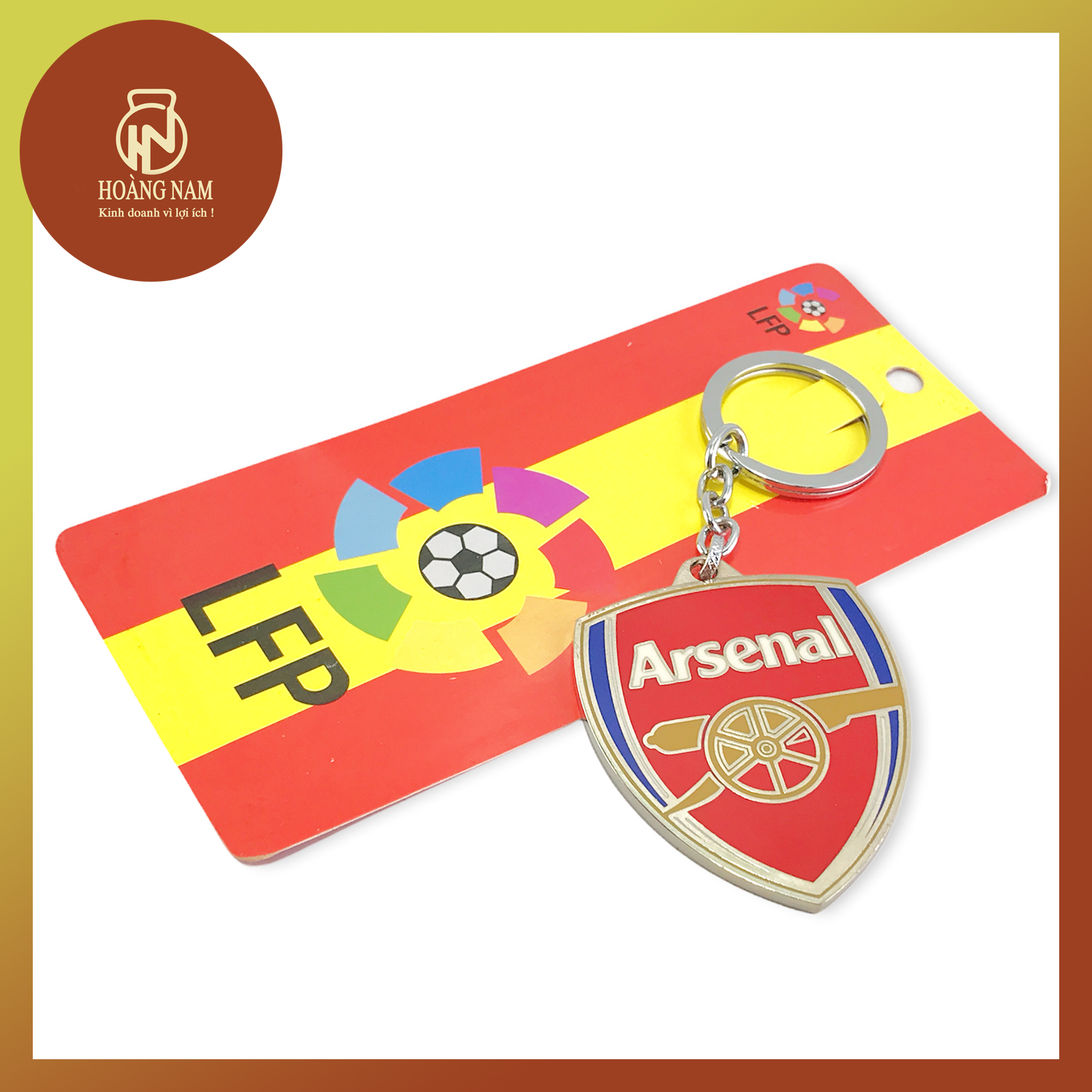 { Freechip }Móc khóa Logo  ARSENA ( loại 2 bề mặt nổi ) Cao Cấp