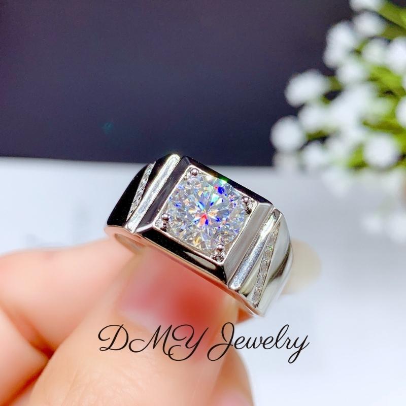 DMY Jewelry  Diamond Ring For Women/Moisanite Ring/Moissanite Diamond Ring/Moissanite Jewelry/Woman Jewellery Ring/925 Silver Ring/Silver Ring Women/Moissanite Ring Gra/Moissanite Ring 0.5 Caret/Men's Classic Design Rings
