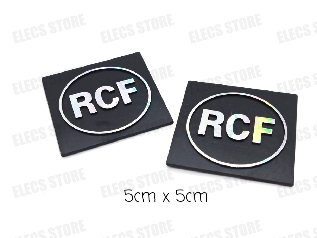 Bộ 2 tem loa, nhãn mác dán thùng loa, thùng sub rcf