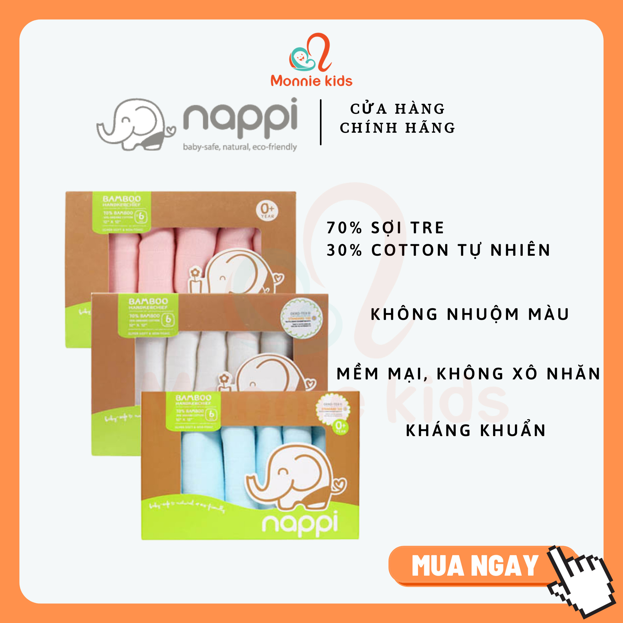 Khăn sữa sợi tre Nappi