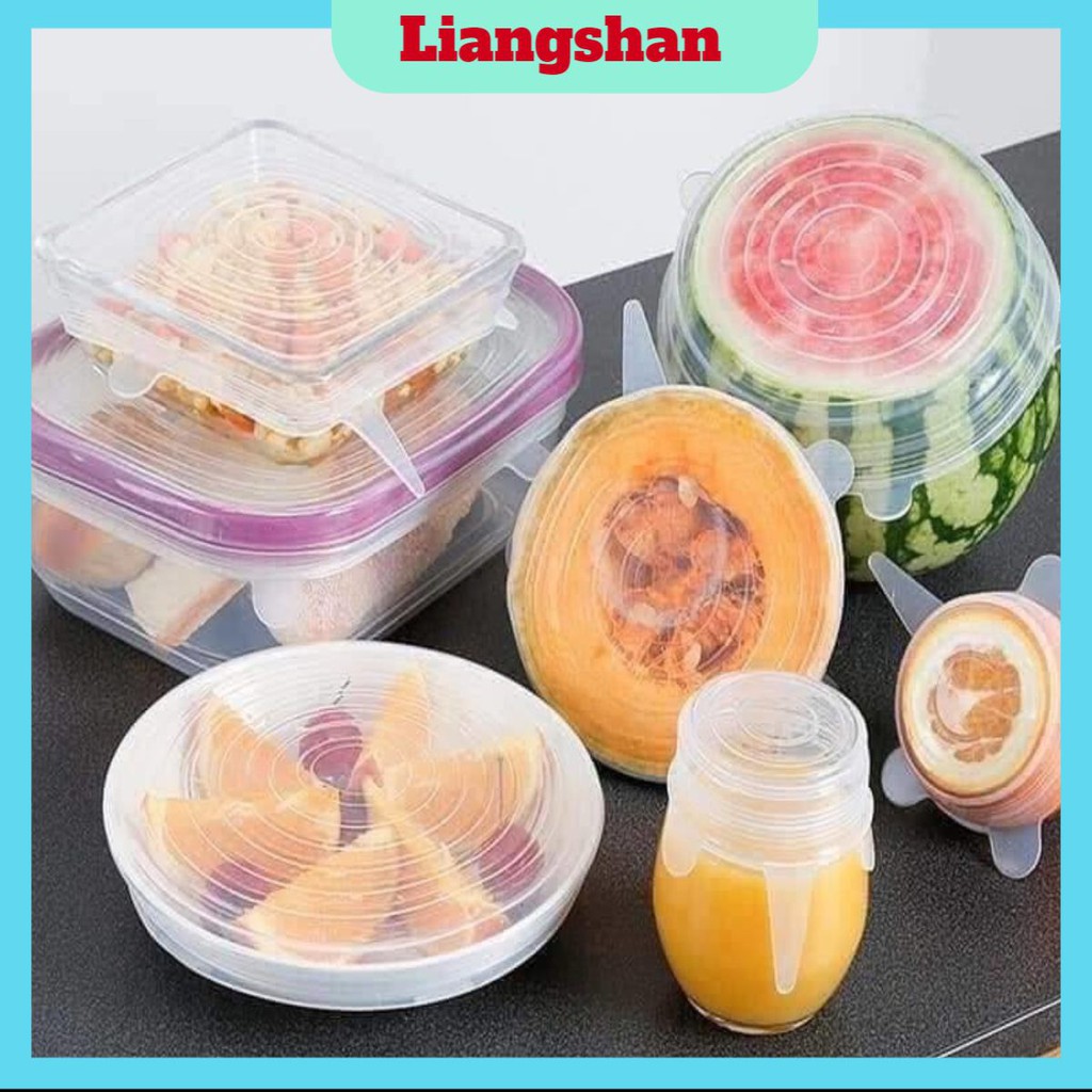 Combo 6 nắp đậy silicon /Nắp đậy thức ăn- đồ dùngcho nhà bếp