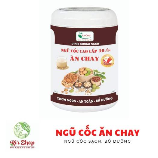 BỘT NGŨ CỐC 16 LOẠI HẠT CHO NGƯỜI ĂN CHAY CAO CẤP Á ĐÔNG (Hộp 500G) - CUNG CẤP DINH DƯỠNG CẦN THIẾT CHO CƠ THỂ
