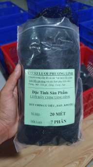 20 mét lưới bẫy cu , cò , quốc , tổng hợp chim ngày ( lỗ 7 phân chiều cao 5m5 -  4 dây 3 túi ) lưới cước thái màu đen tàng hình