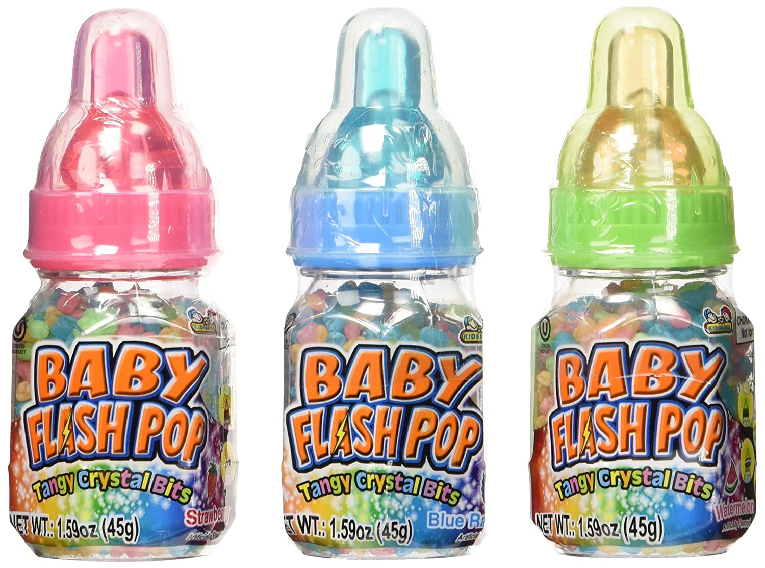 Kẹo đồ chơi bình sữa có đèn baby flash pop kidsmania 38gr - mỹ