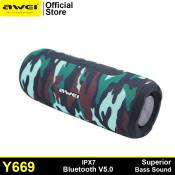 Awei Y669 TWS Waterproof Bluetooth Speaker with Strong Bass