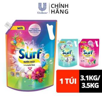 Nước Giặt Cao Cấp Surf 3IN1 Hương Nhiệt Đới 3,5kg/ Hương Nước Hoa 3,1kg