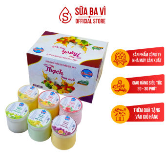 Sữa Chua Trái Cây Ba Vì - Thùng 12 Hũ