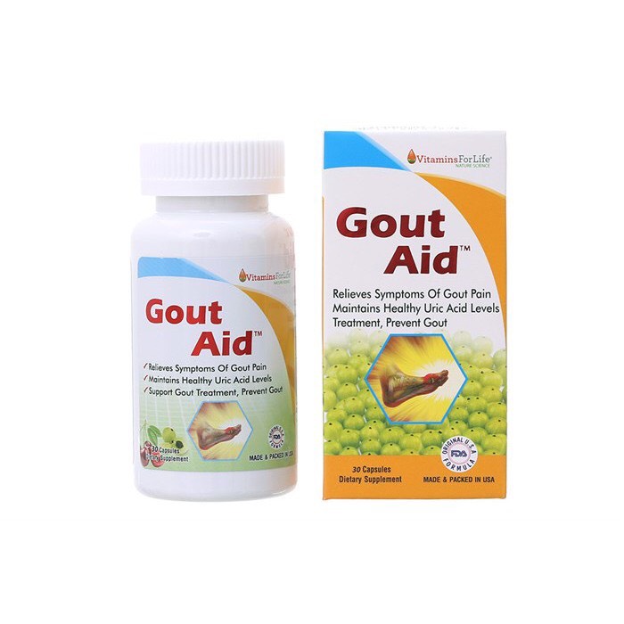 GOUT AID  CHAI 30 VIÊN PHÒNG VÀ ĐIỀU TRỊ GOUT