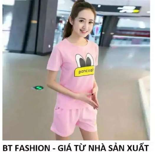 Đồ Bộ Áo Thun Nữ  + Quần Đùi Sọt Thể Thao, Ở Nhà, Đi Ngủ Thời Trang Mới - BT Fashion (ĐN03)