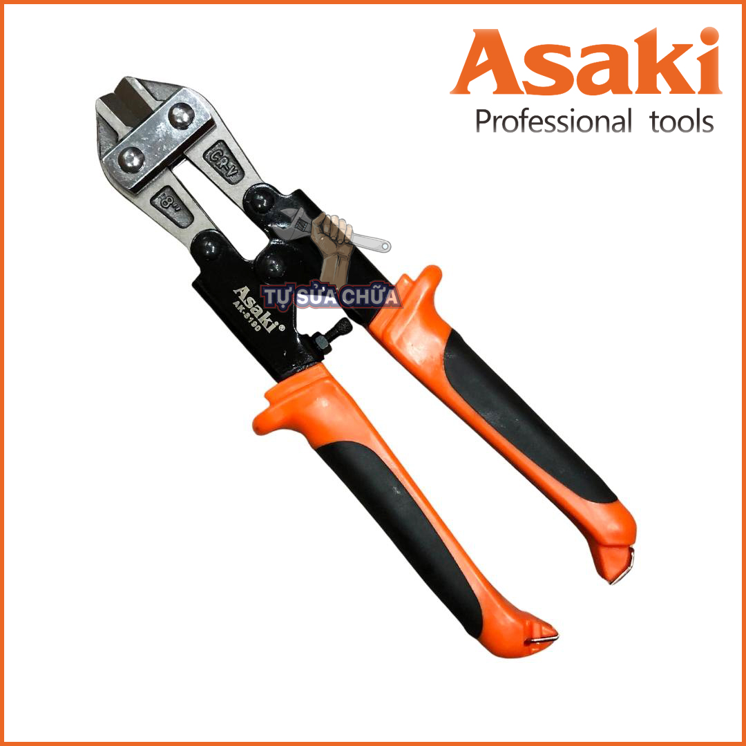 Kìm cộng lực vỉ mini Asaki AK-8190 8''/200mm nhỏ gọn siêu sắc bén chuyên cắt dây thép có khóa kìm - Kim Cong Luc Mini