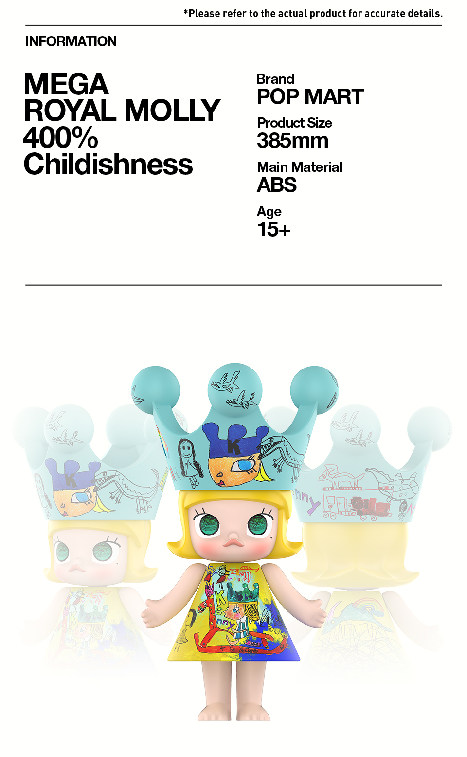 ぬいぐるみ MEGA  MOLLY CHILDISHNESS 400% MEGA ROYAL MOLLY 400% Childishness - POP MART (Canada)